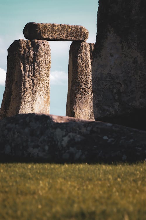 View of Stonehenge on Salisbury Plain in Wiltshire, England