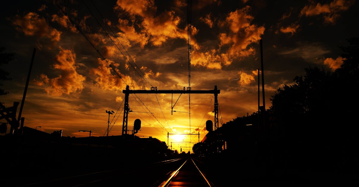 Free stock photo of sunset, train station, train tracks