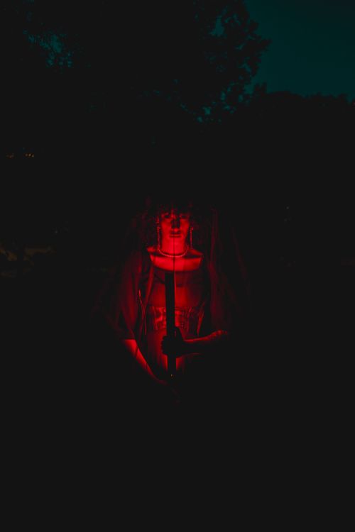 Sculpture in Red Light · Free Stock Photo