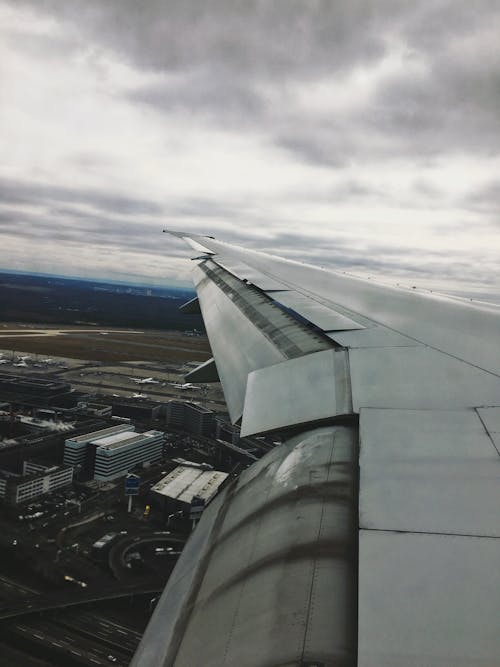 Gray Airplane Wing