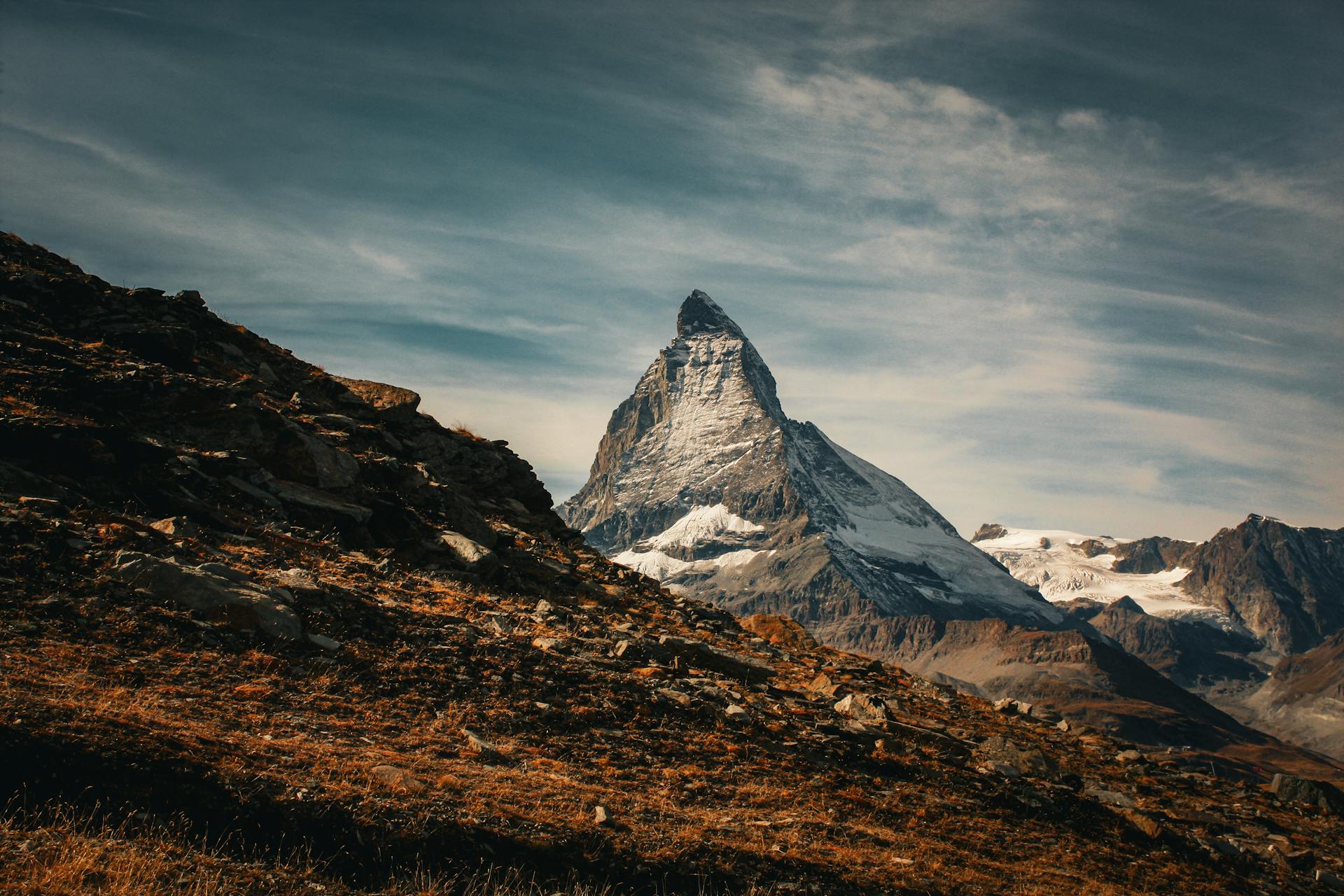 View of the Matterhorn in Swiss Alps