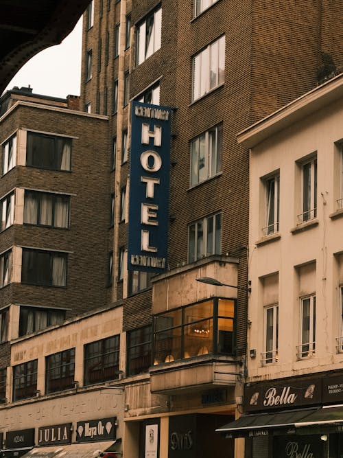 Hotel Logo on Building Wall