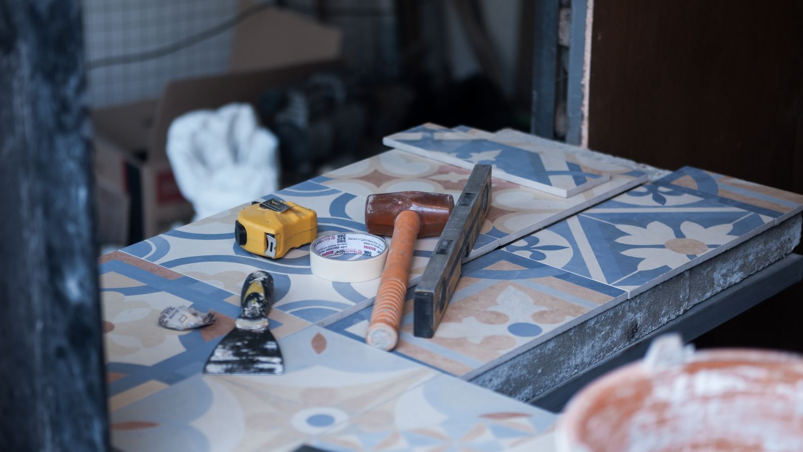 Tiling work work
