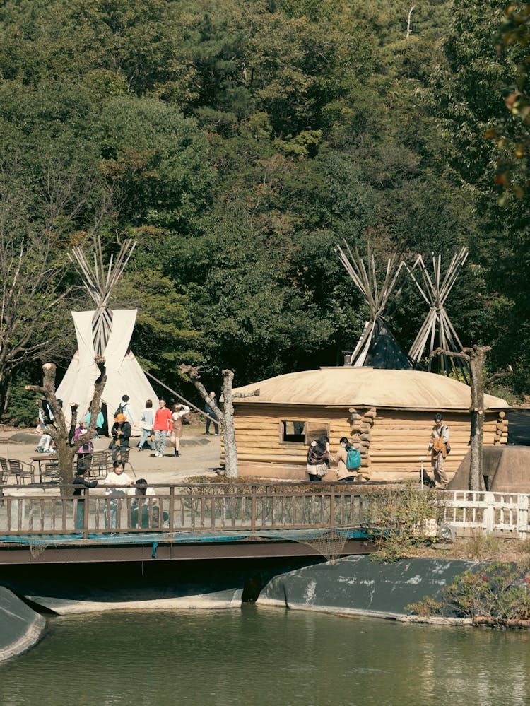 Traditional Tribal Tent By The Lake