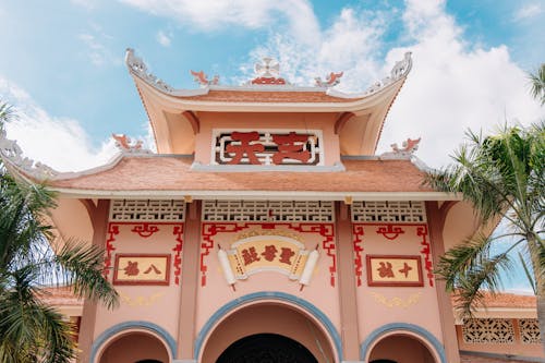 Ornamented Facade of Buddhist Temple