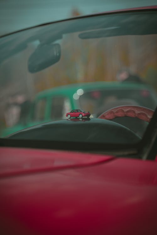 Toy Car behind Windshield