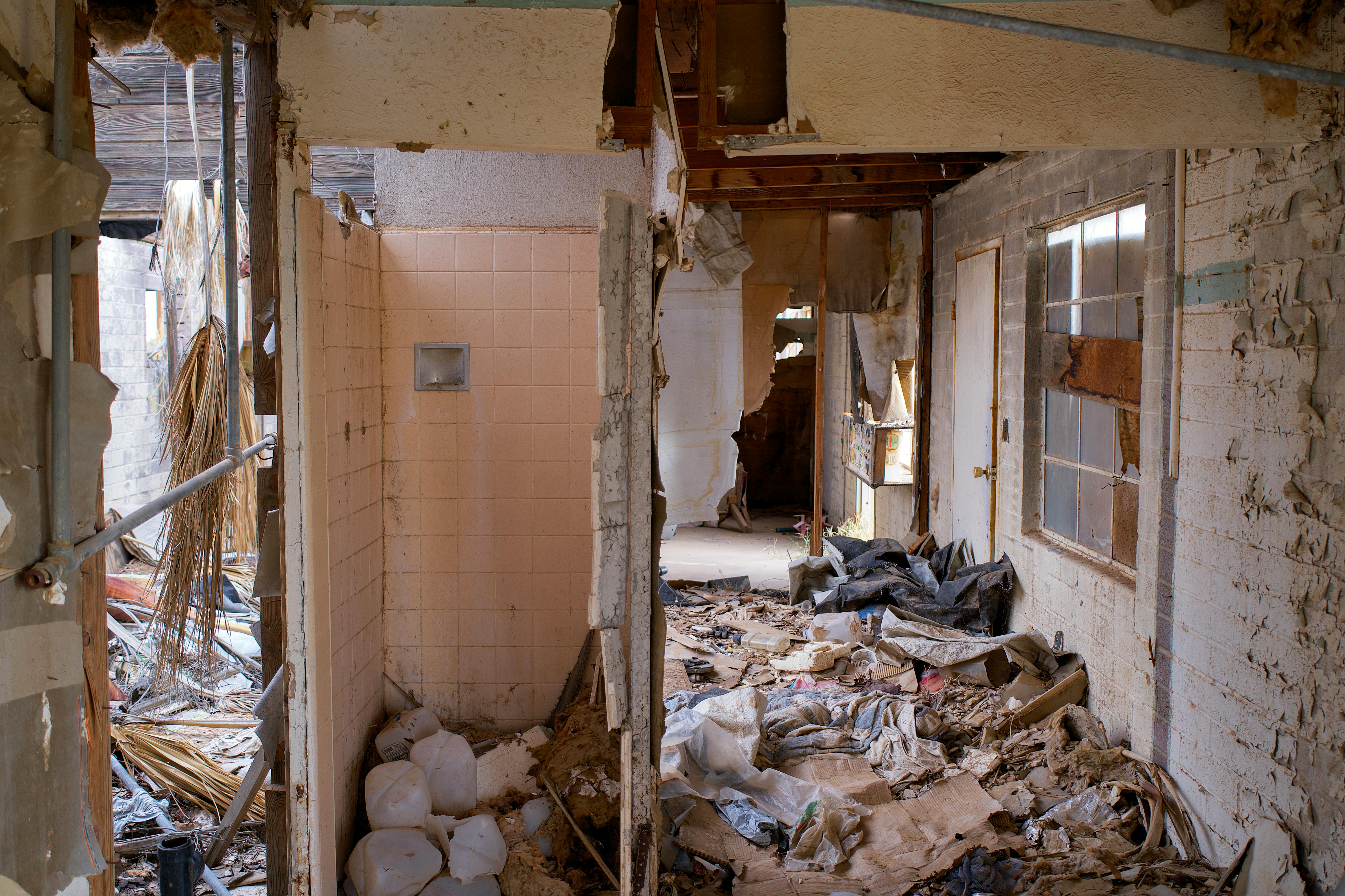 Explore the haunting beauty of this abandoned building, showcasing urban decay and dereliction.