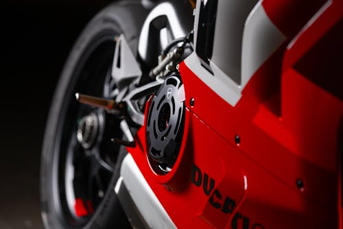 Close up of Red Ducati Panigale