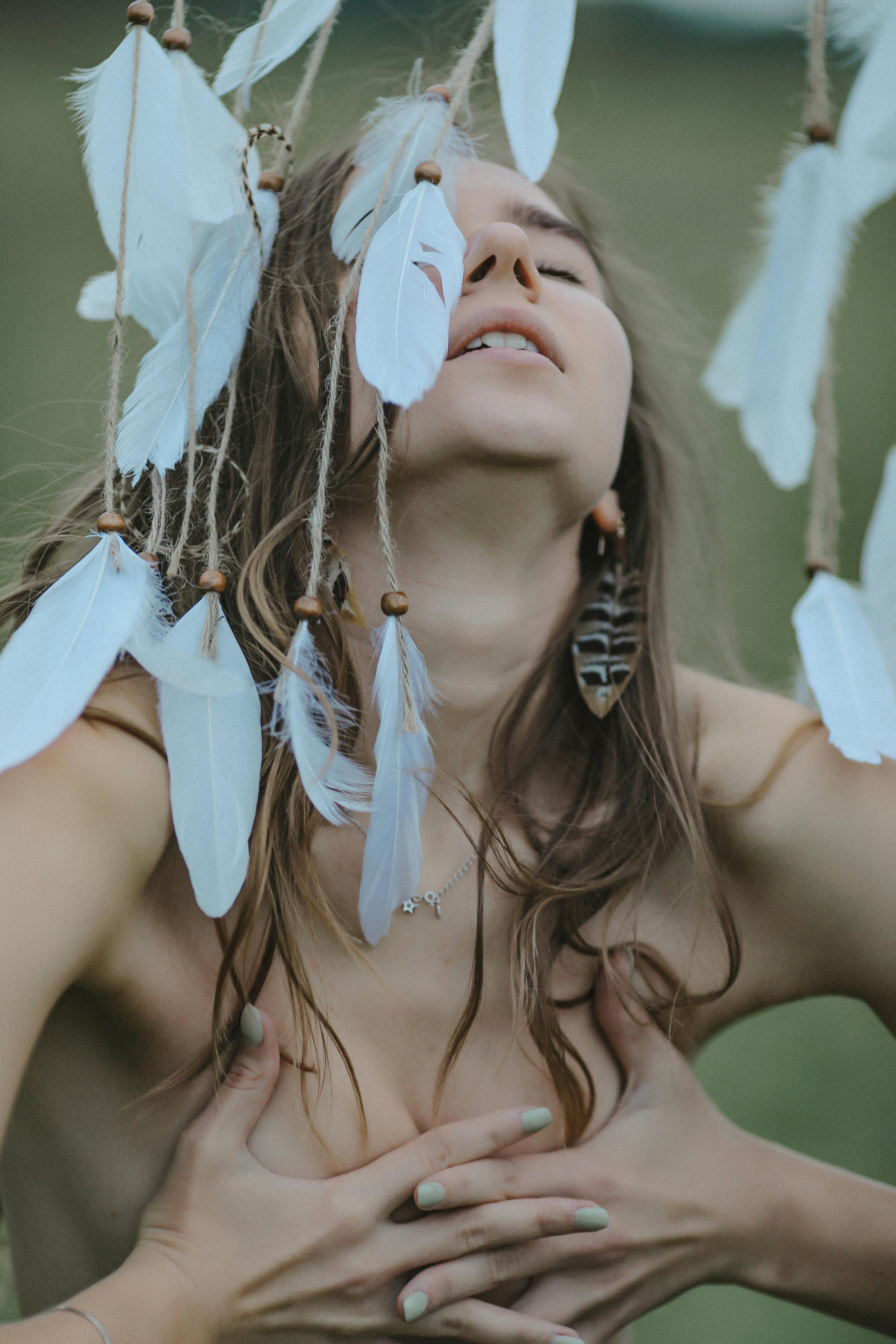 Naked Woman Posing Among Grass · Free Stock Photo