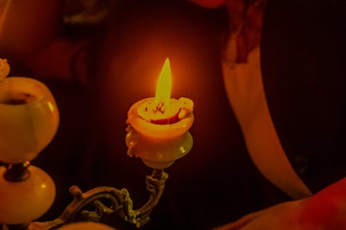 Free stock photo of aesthetic, black candles, burning candle