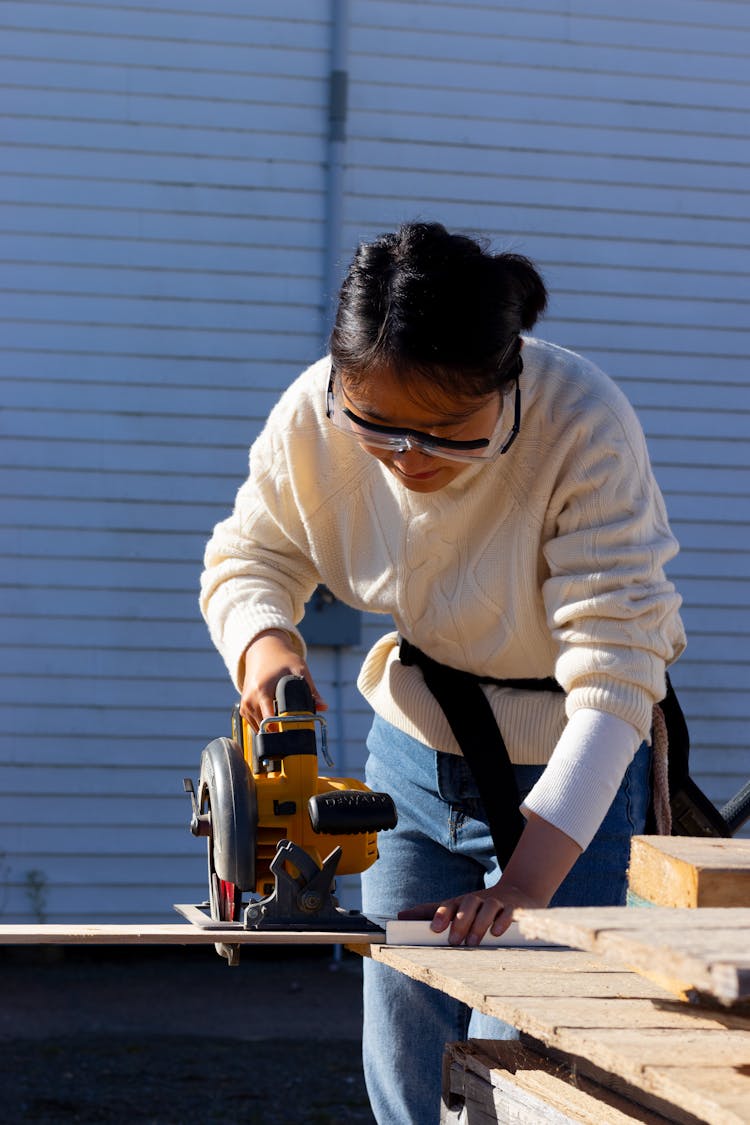 Carpenter Is Cutting Board