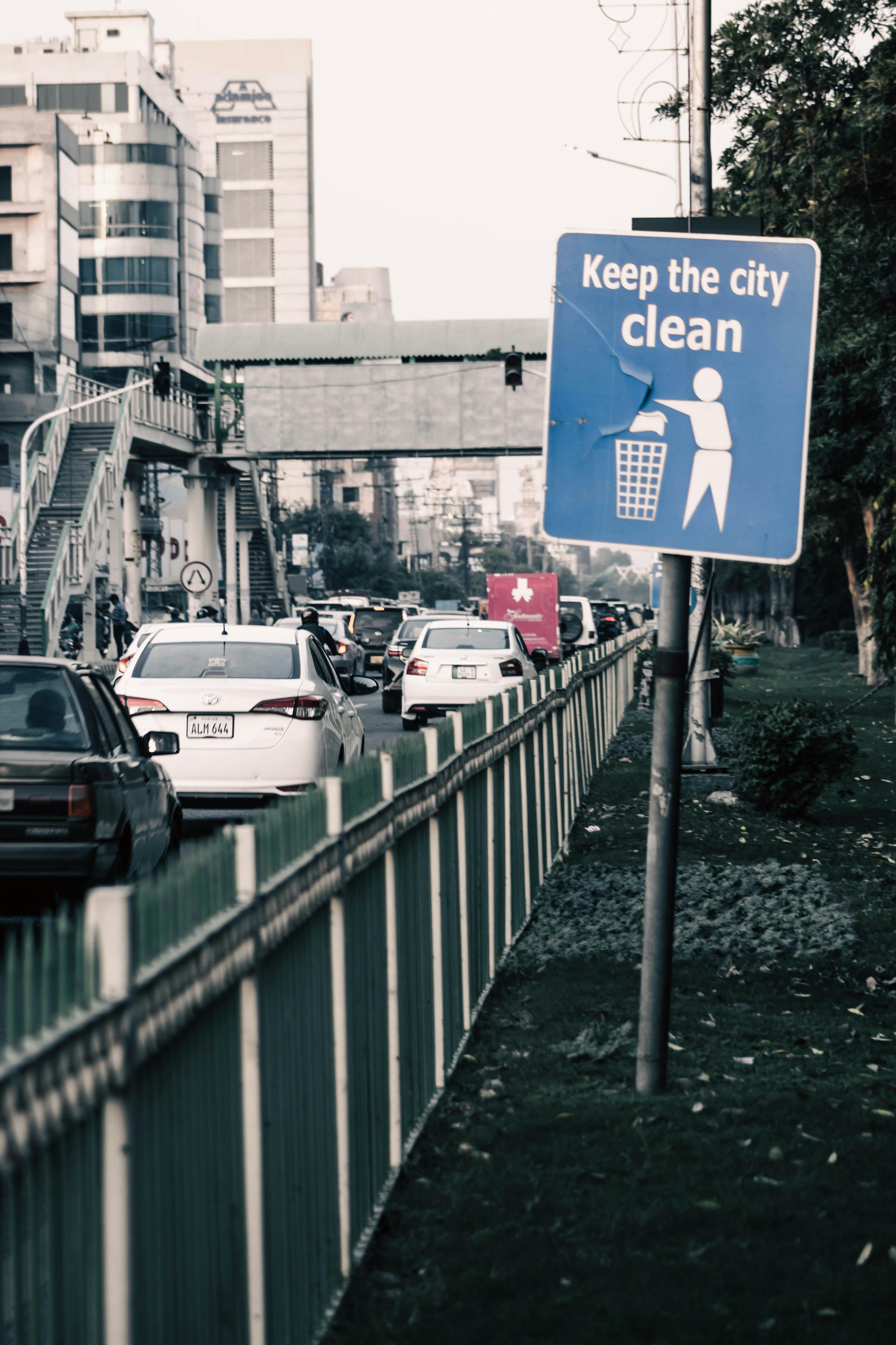 sign keep the city clean