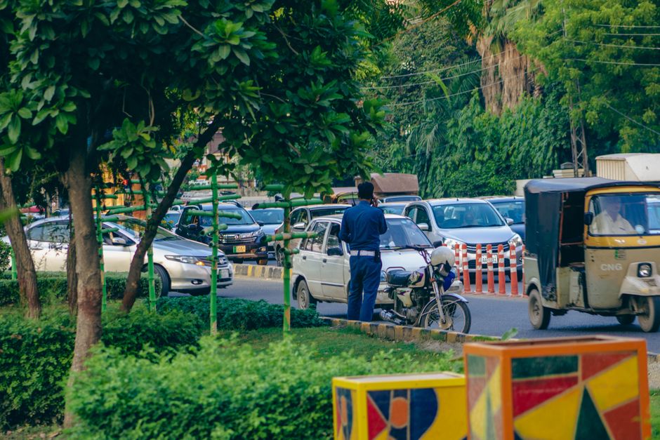 Lahore Ravi Bridge traffic
