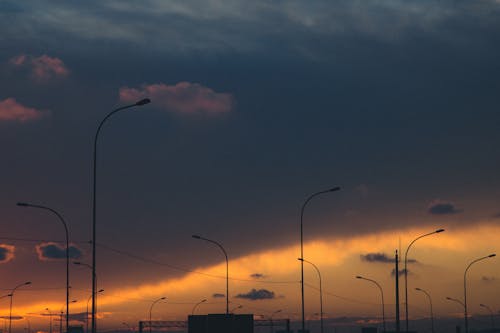 Free stock photo of colors, electric posts, heaven