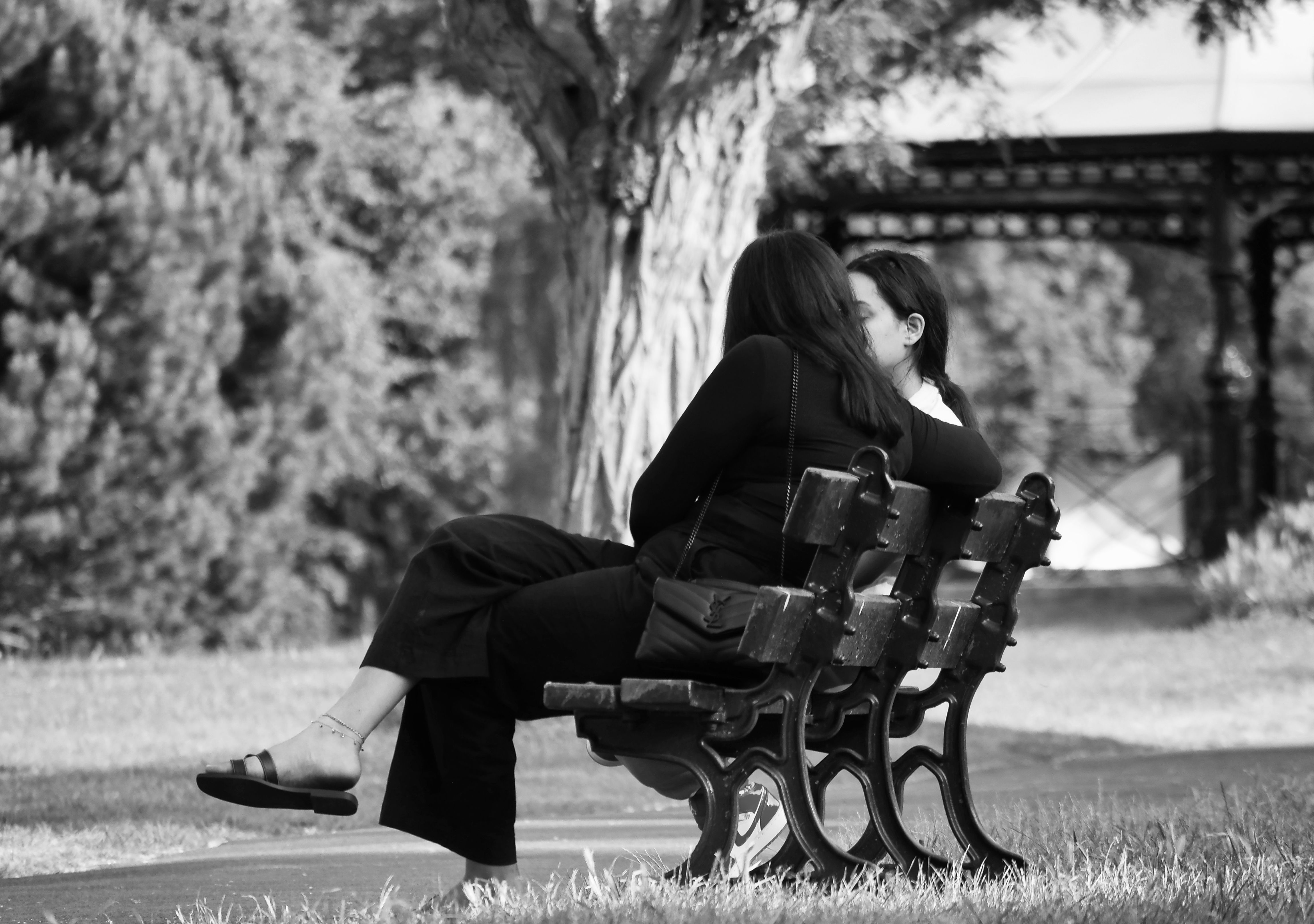Two Women Sitting in a Park · Free Stock Photo