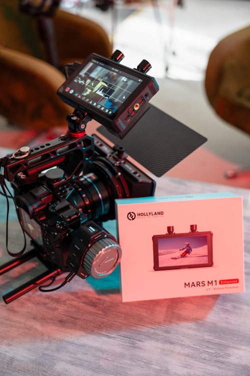 video camera with screen