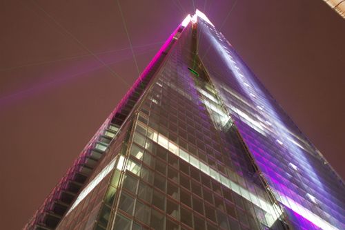 Free The Shard on inauguration day. Stock Photo