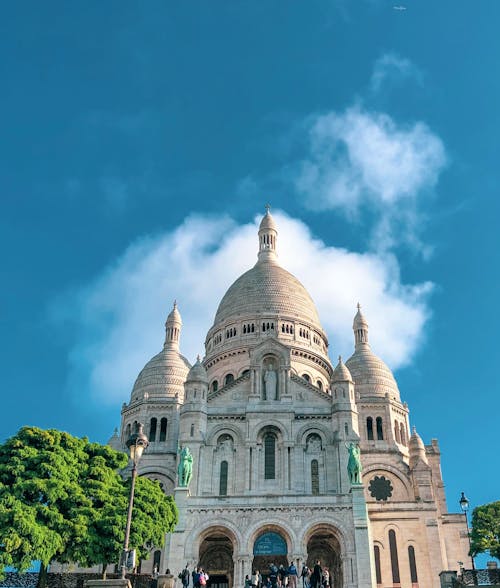 Kostenloses Stock Foto zu basilika, Basilika Sacré-Coeur, blauer himmel