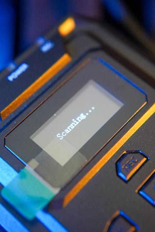 Close-up of the Display of a Scanner 
