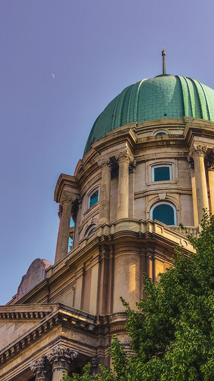 Dome Of Royal Palace In Budapest