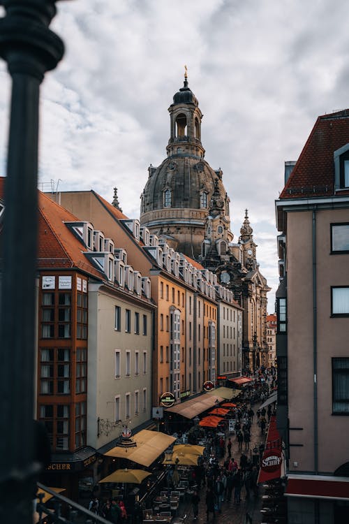 Munzgasse Street with the Frauenkirche in the Background
