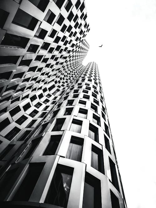 Low Angle Shot of a Modern Skyscraper 