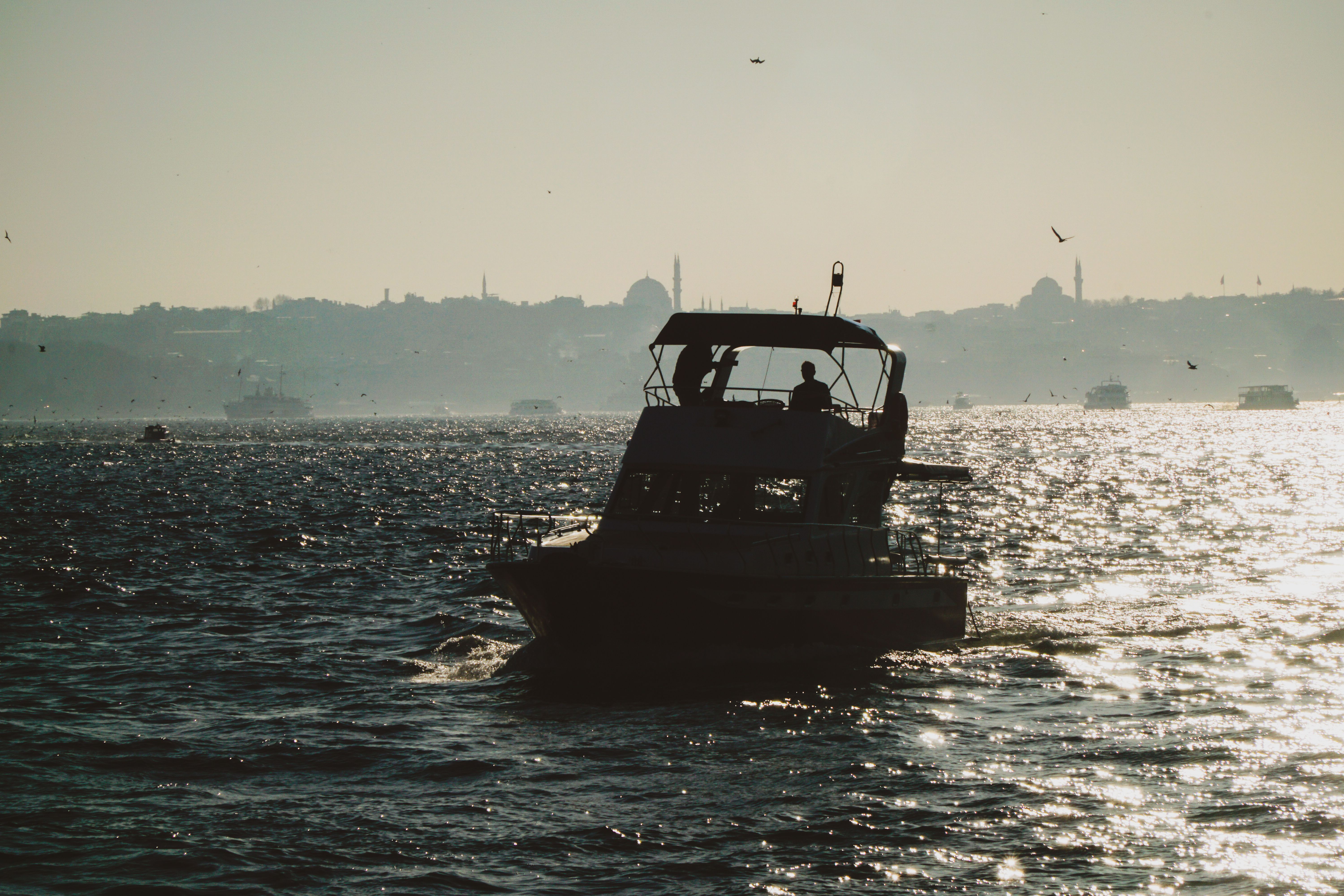 Motorboat on Bosporus in Istanbul · Free Stock Photo