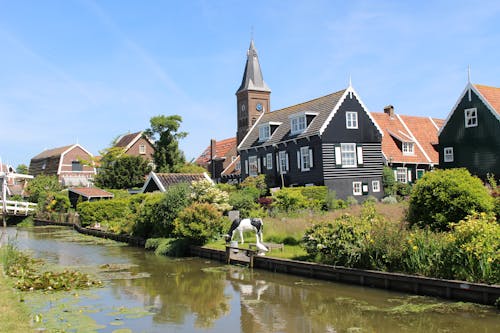 Free stock photo of canal, fishing, fishing village