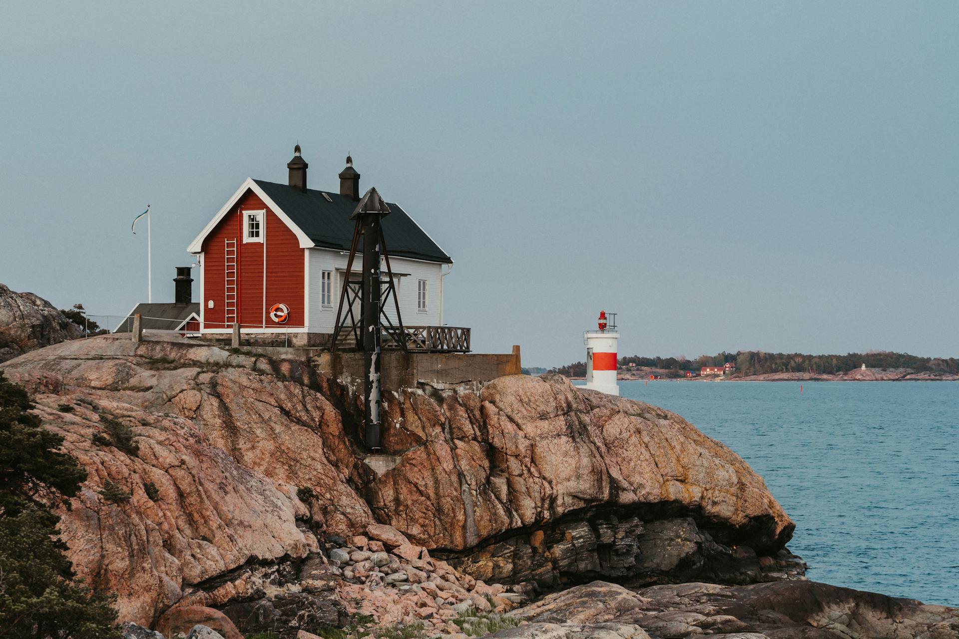 Buildings on Rocks on Sea Shore in Sweden