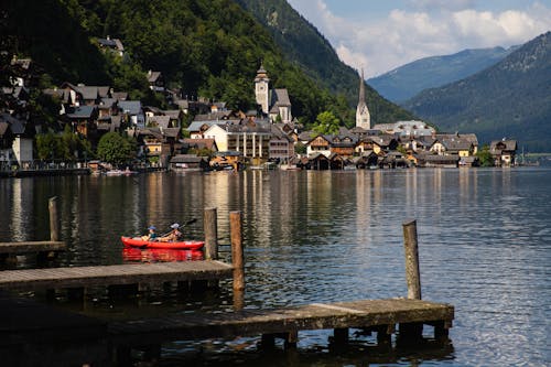 Gratis lagerfoto af baggrund, bygninger, hallstatt