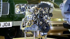 Chrome and Black Engine Display