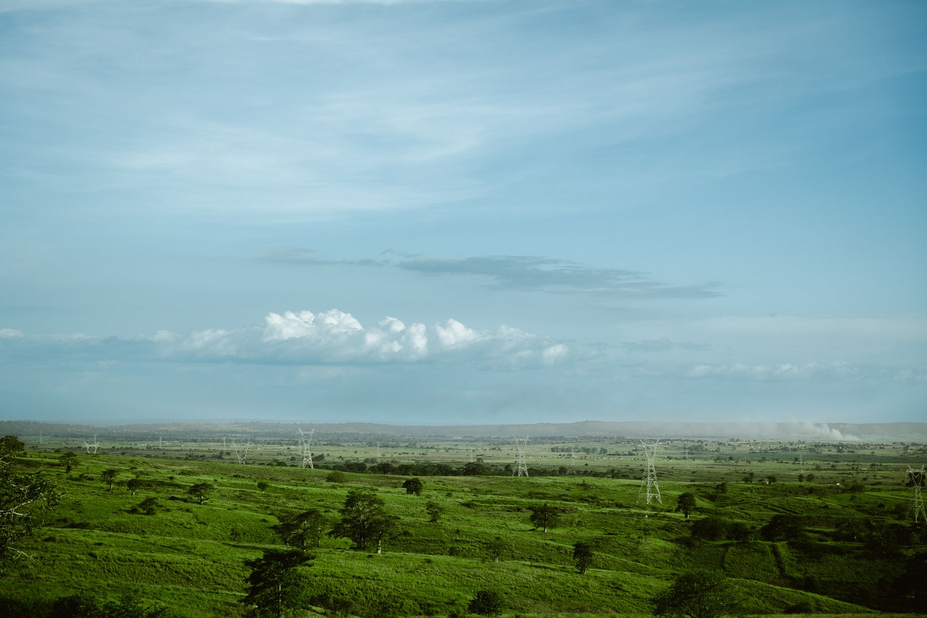Guyana'da eski bir plantasyon arazisi