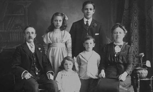 Vintage Portrait of Family