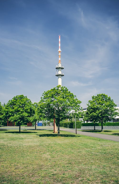 Kostnadsfri bild av broadcast tower, byggnad, gräs