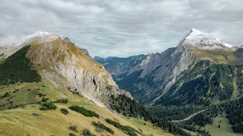 Photos gratuites de arbres, chaîne de montagnes, colline