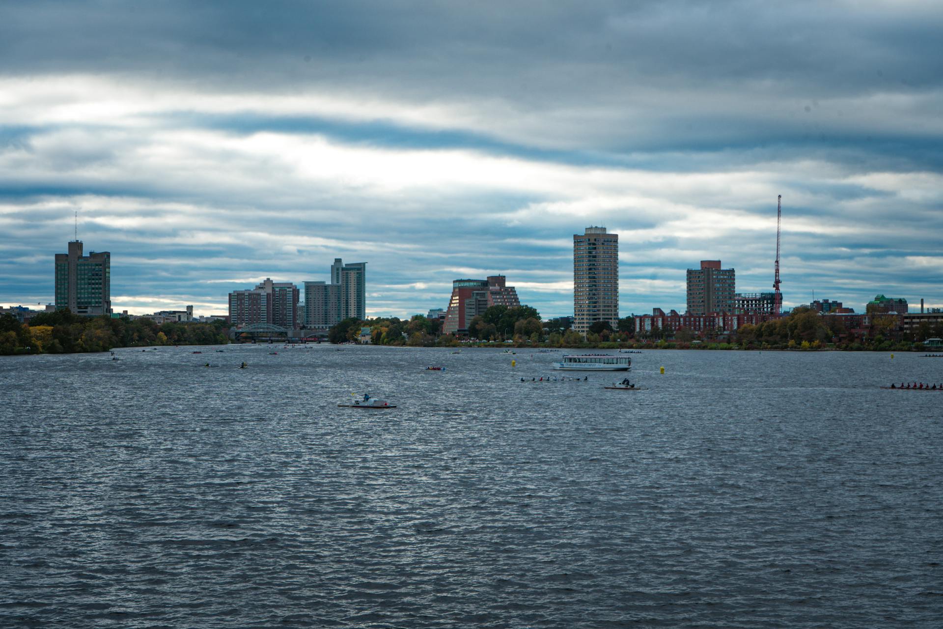 Watercrafts on Charles River in Boston
