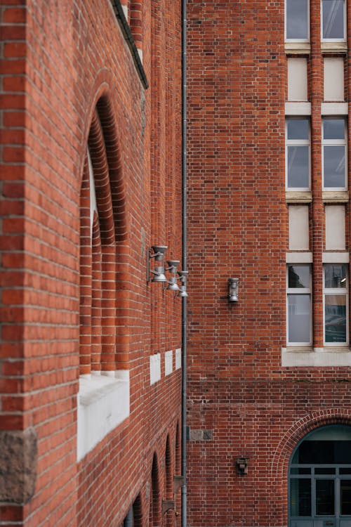 Facade of a Red Brick Building 