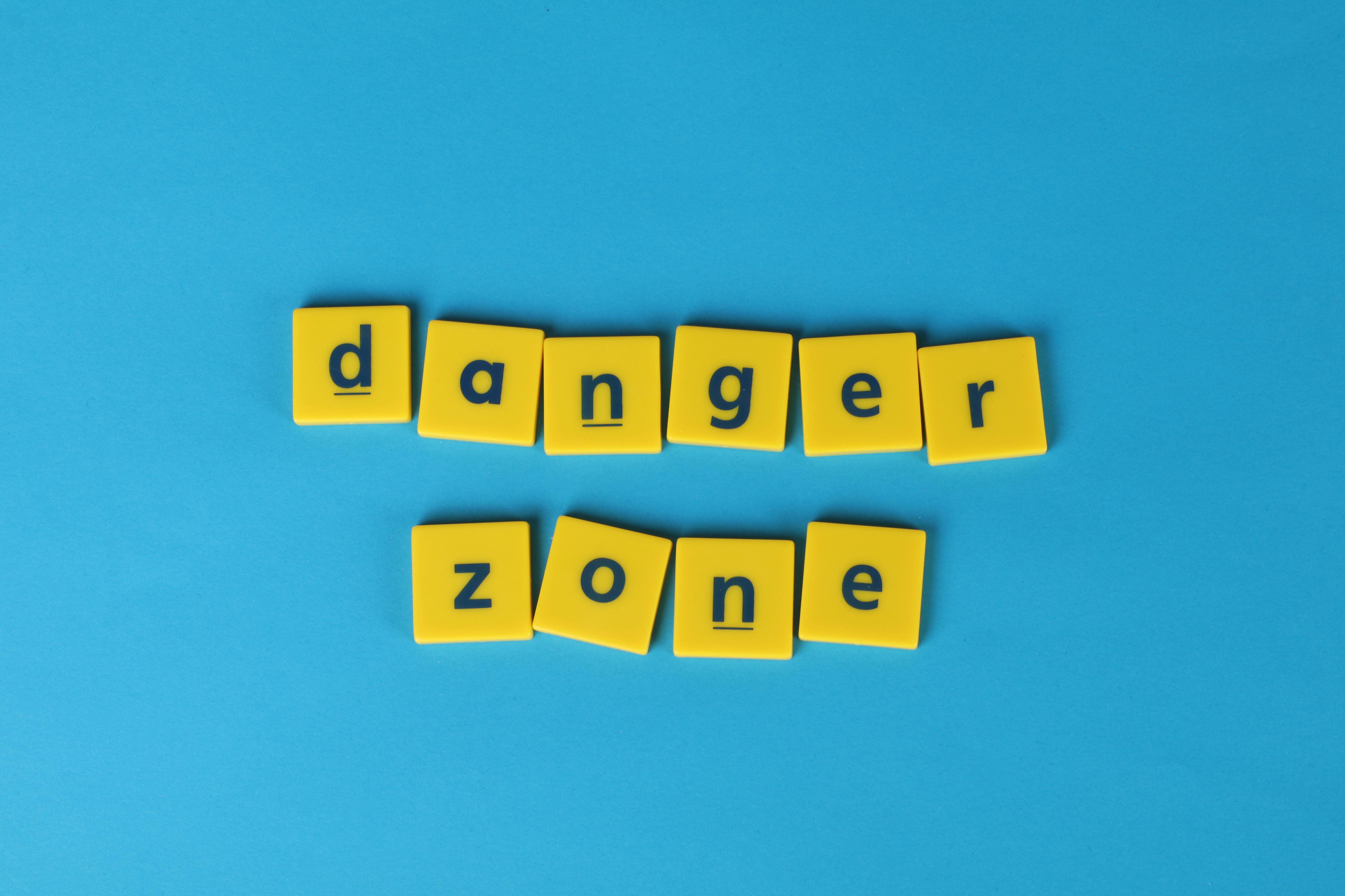 Free stock photo of blue background, danger zone
