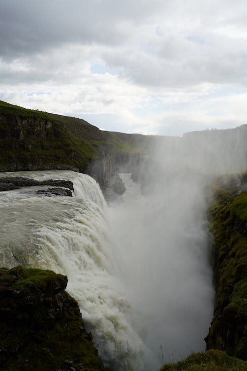 Immagine gratuita di acqua corrente, cascata di gullfoss, islanda