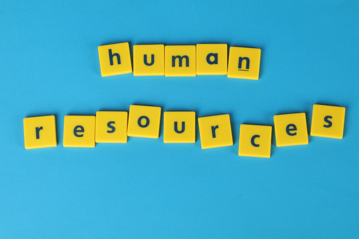 Fichas que forman las palabras human resources