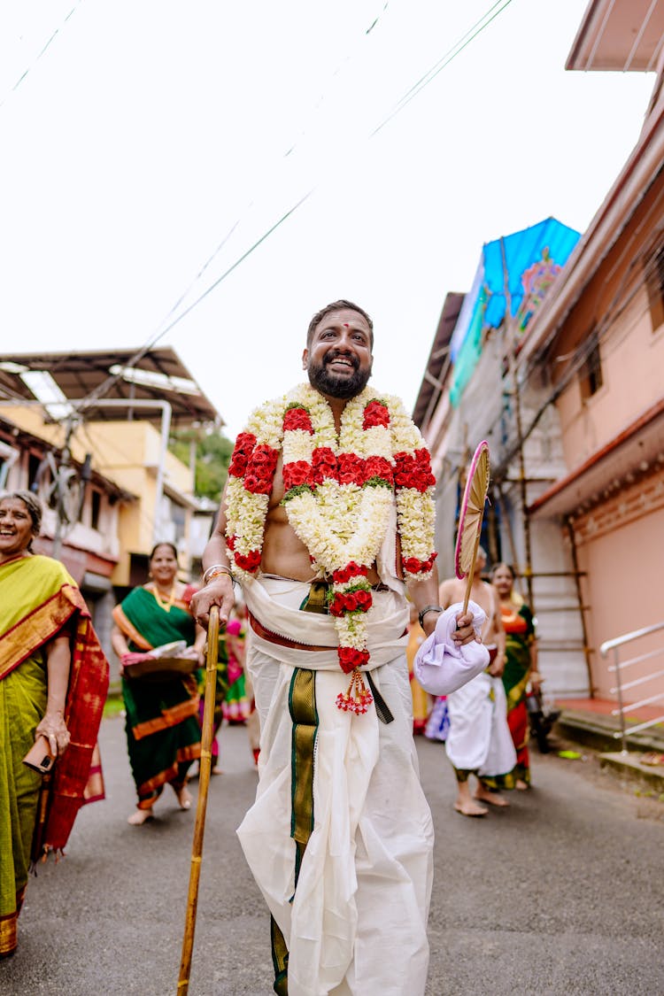 Traditional Wedding Parade In India 