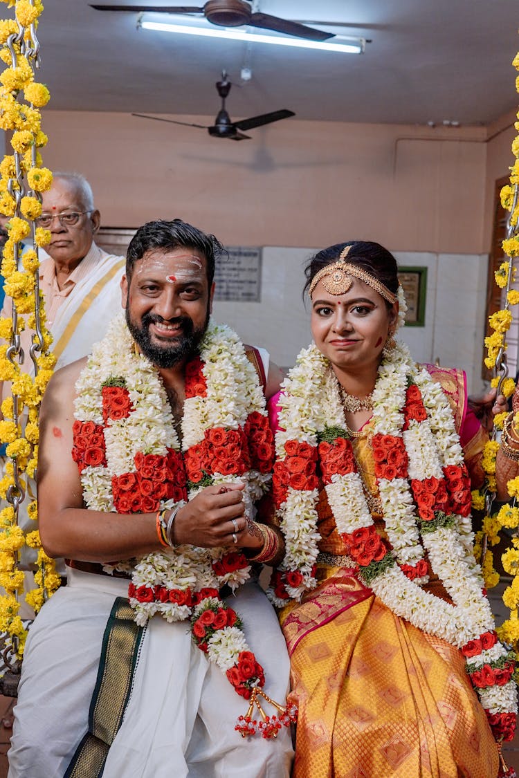 Traditional Wedding Couple In India 