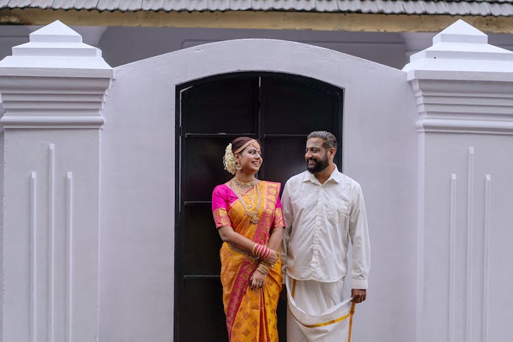 Traditional Wedding Couple In India 