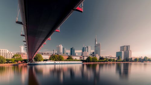 Holbeinsteg Bridge in Frankfurt, Germany