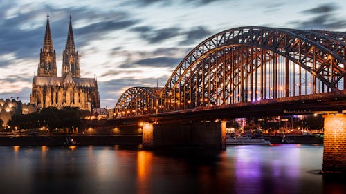 Night Cityscape of Cologne, Germany