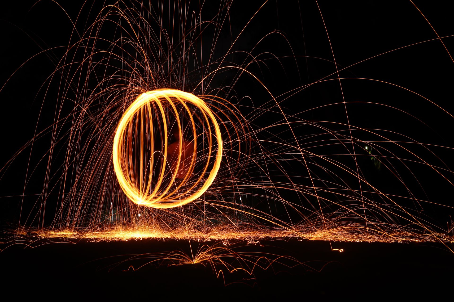 Abstract Photo of Burning Steel