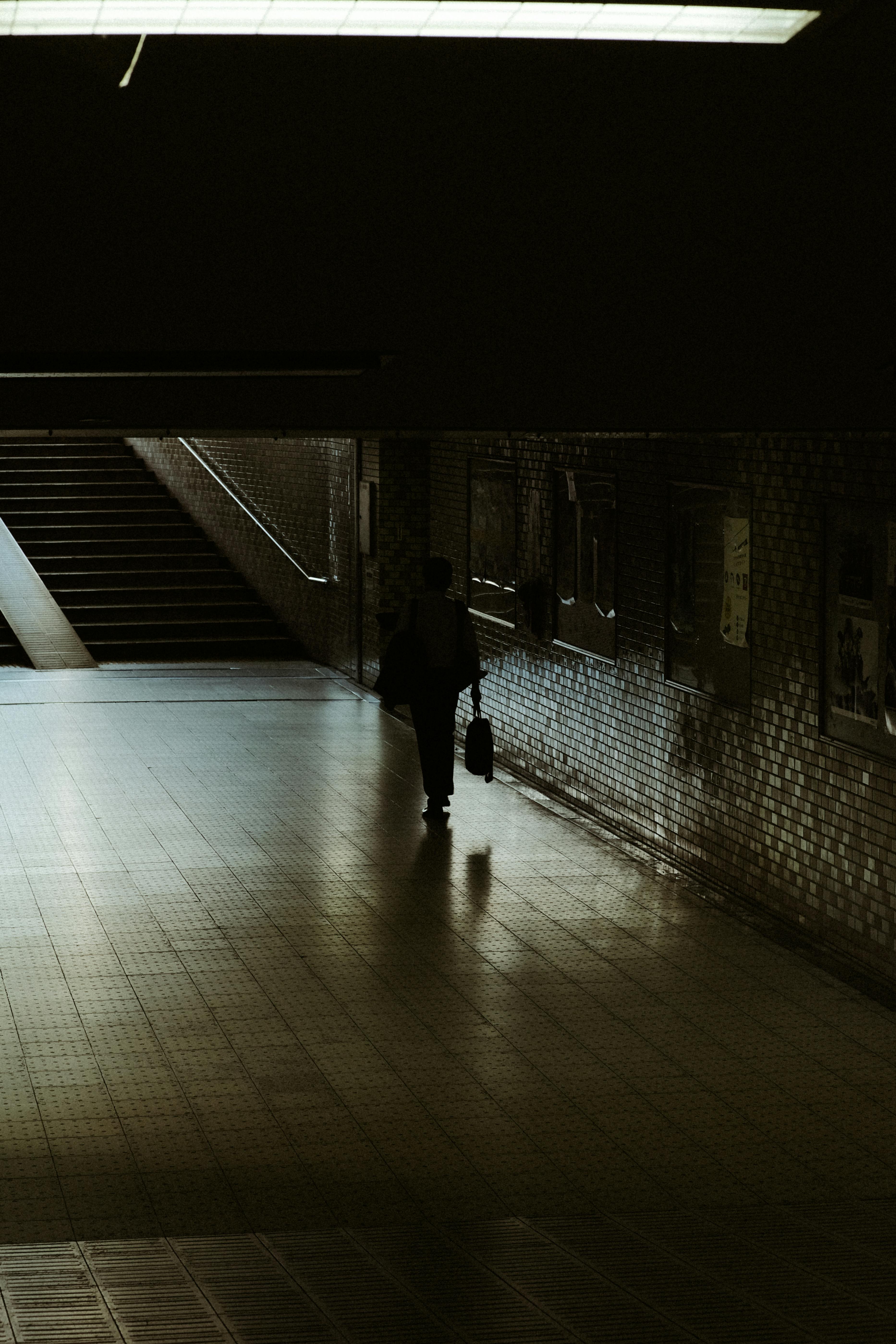 neon lights at the end of the tunnel