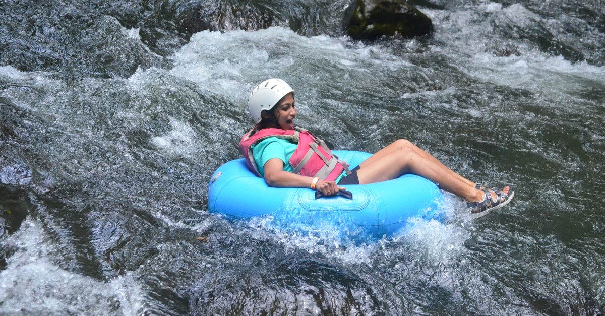 Woman River Floating on a Inflatable Raft Down the Rushing River Β· Free ...