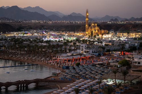 Tropical Resort in Egypt in the Evening 