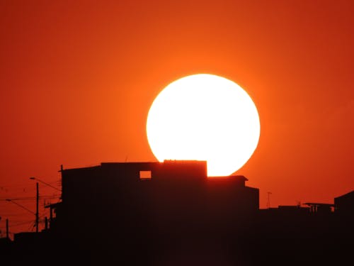 Ilmainen kuvapankkikuva tunnisteilla appelsiini, auringonlasku, kaupunki